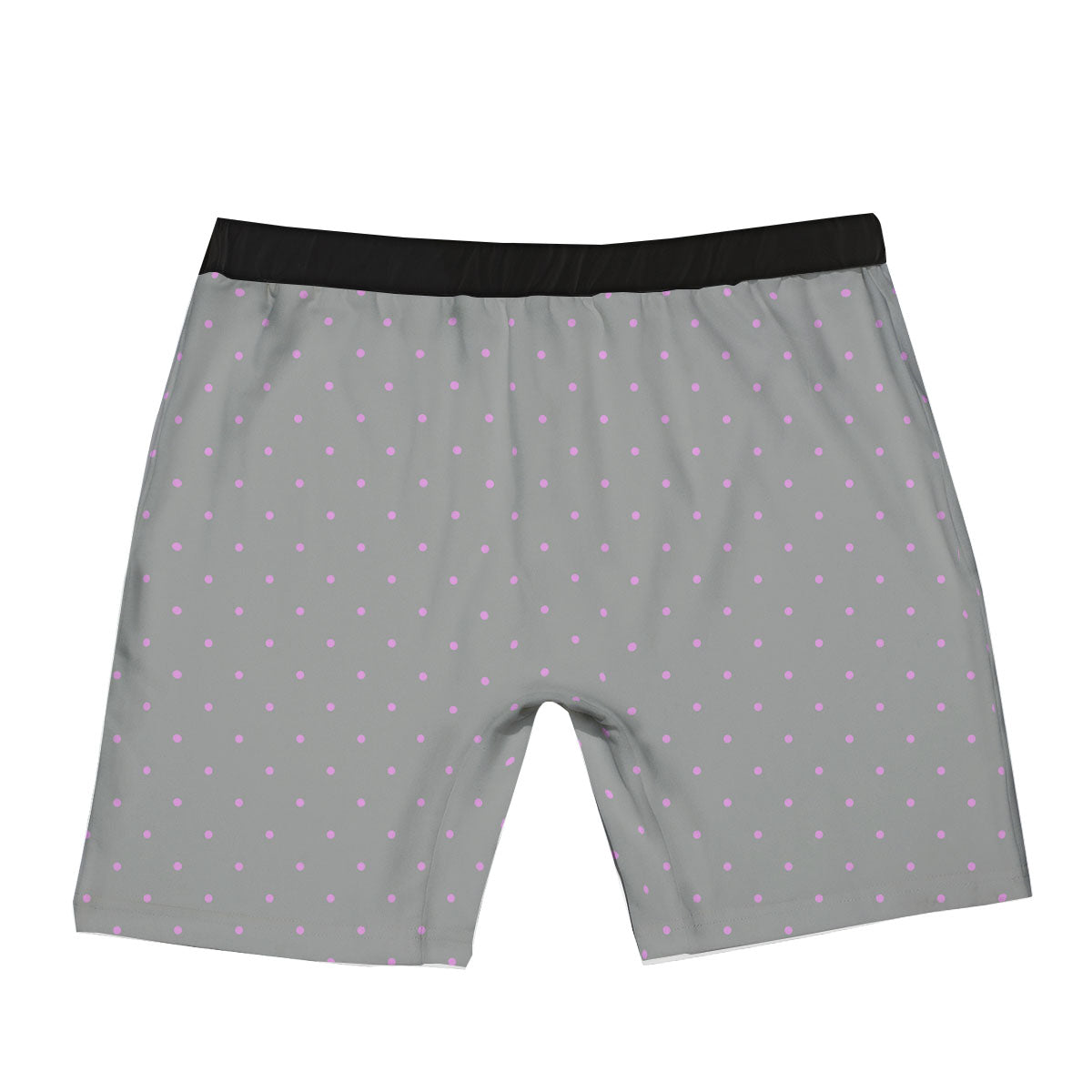 Polka Dot Grey And Pink Dot Print Pattern Boxer Briefs-grizzshop