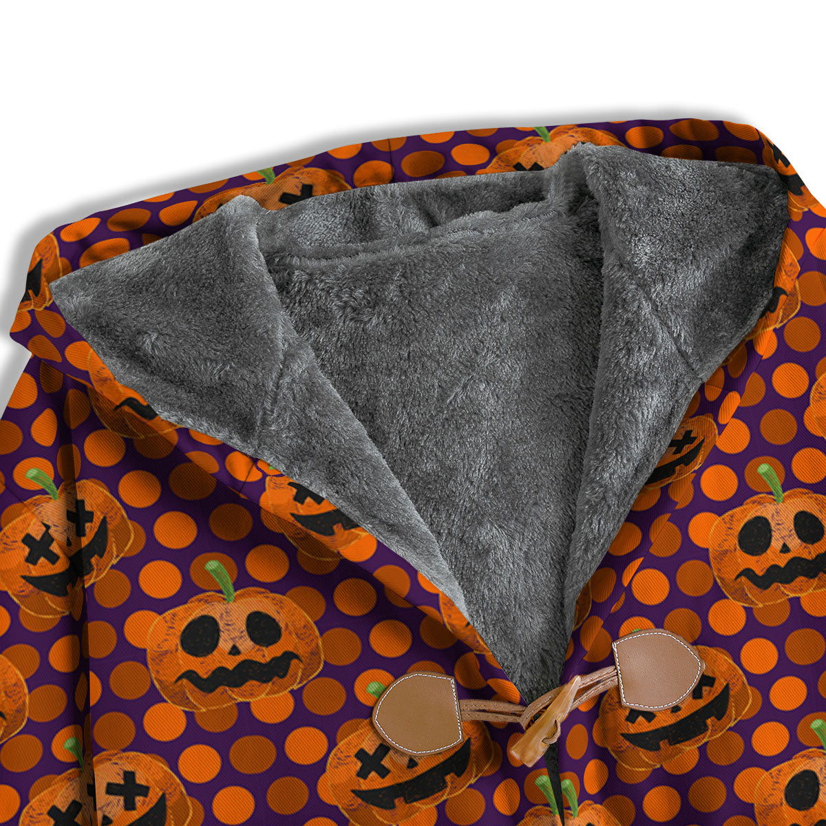 Polka Dot Halloween Pumkin Print Pattern Men's Windbreaker Jacket-grizzshop