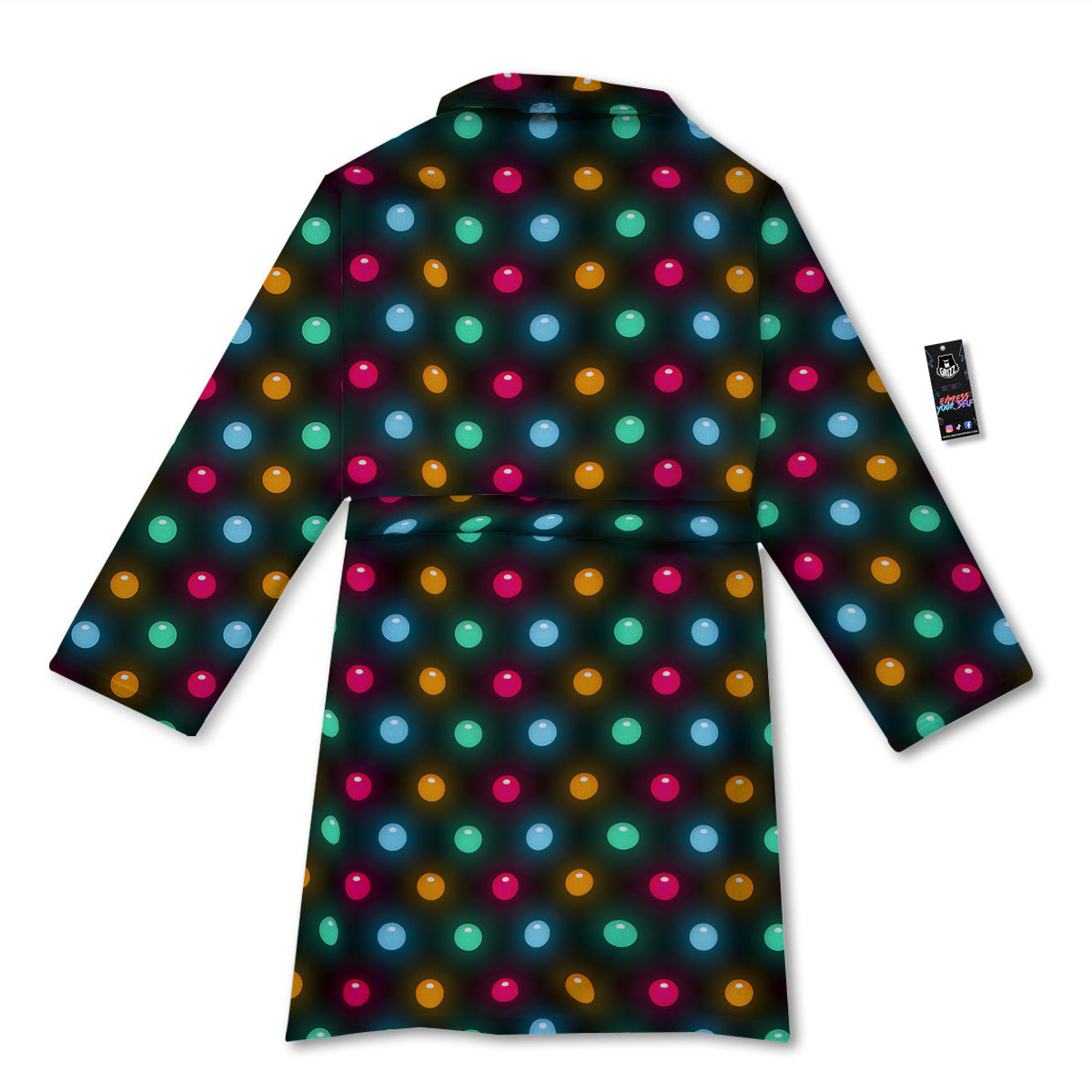 Polka Dot Light Print Bathrobe-grizzshop
