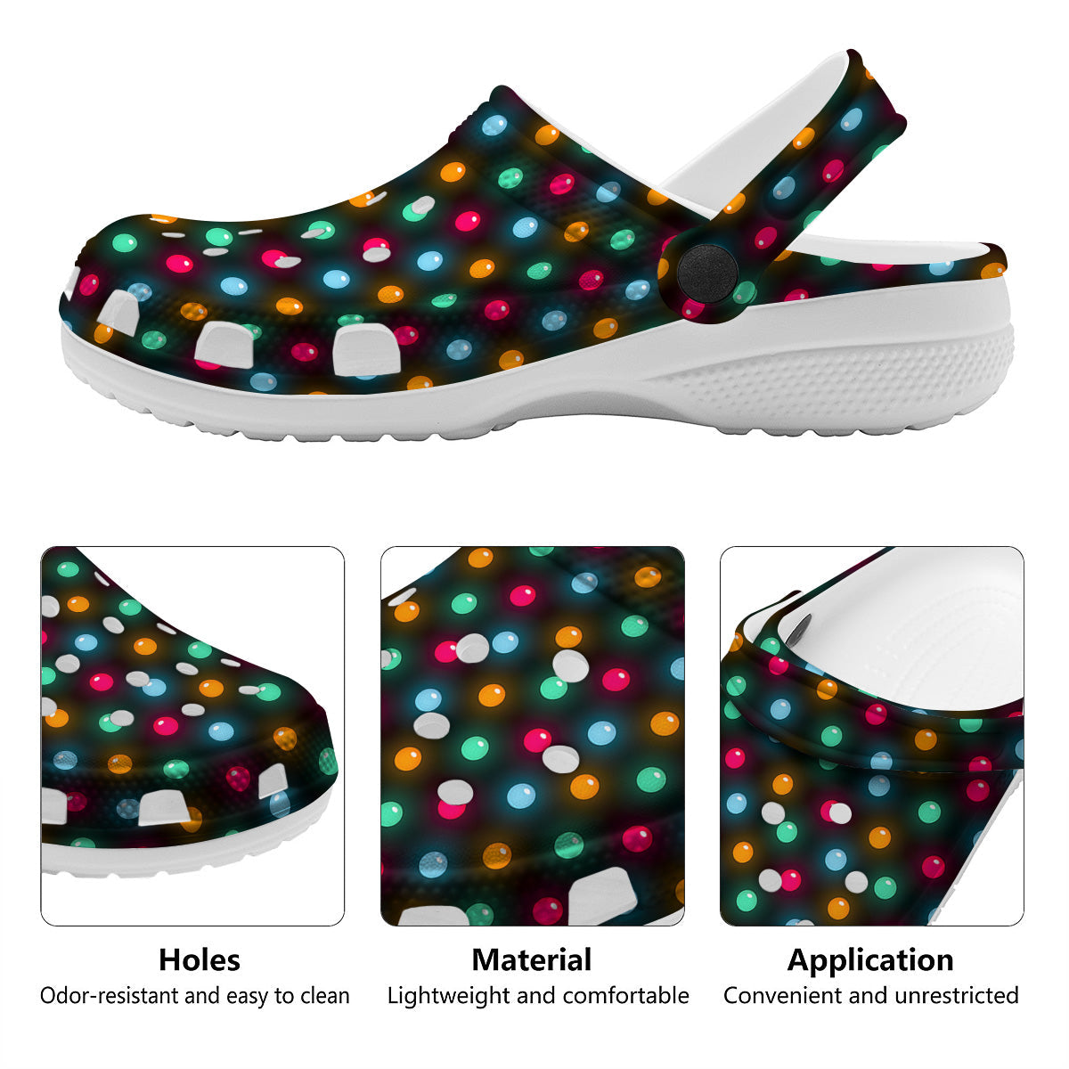 Polka Dot Light Print Clog-grizzshop