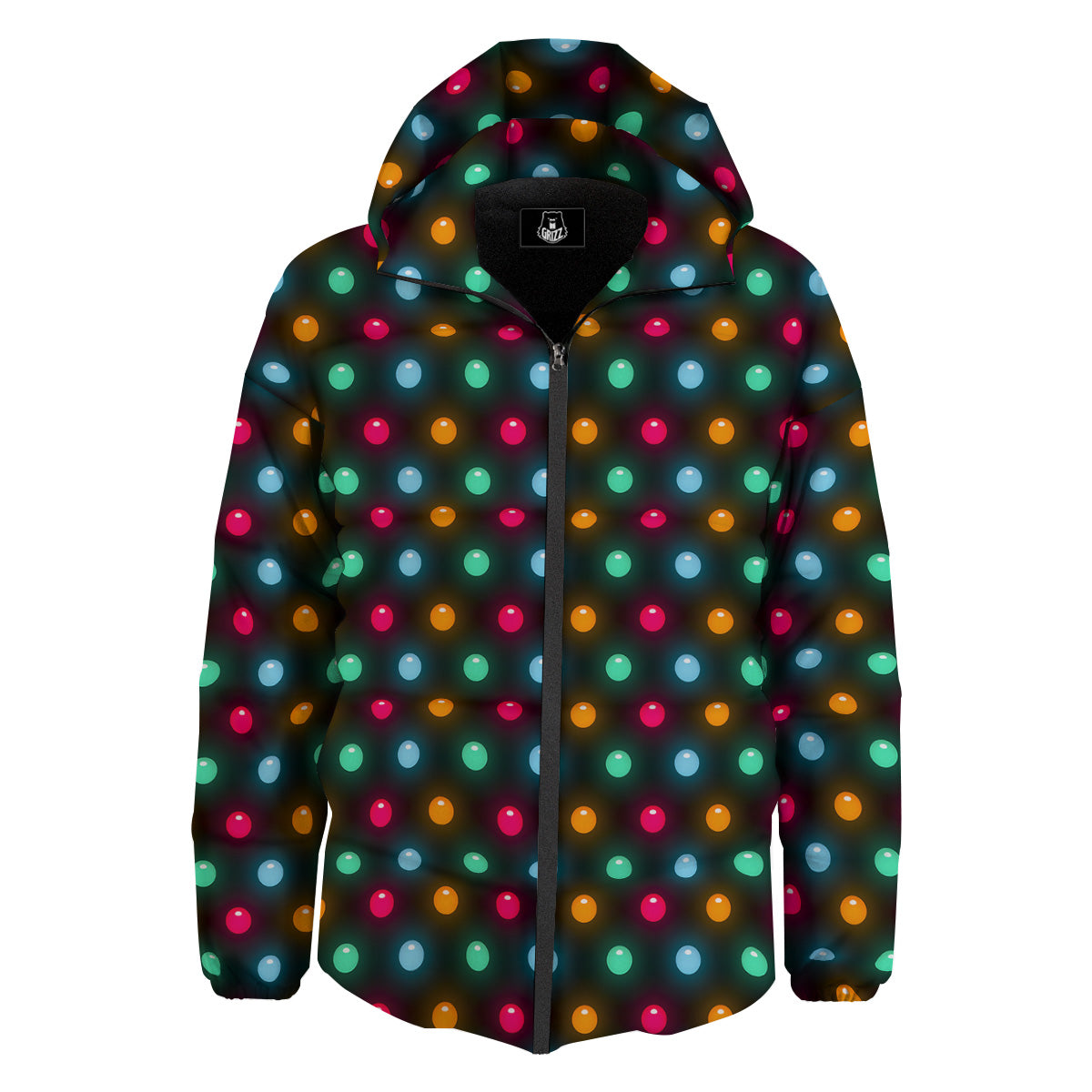 Polka Dot Light Print Down Jacket-grizzshop