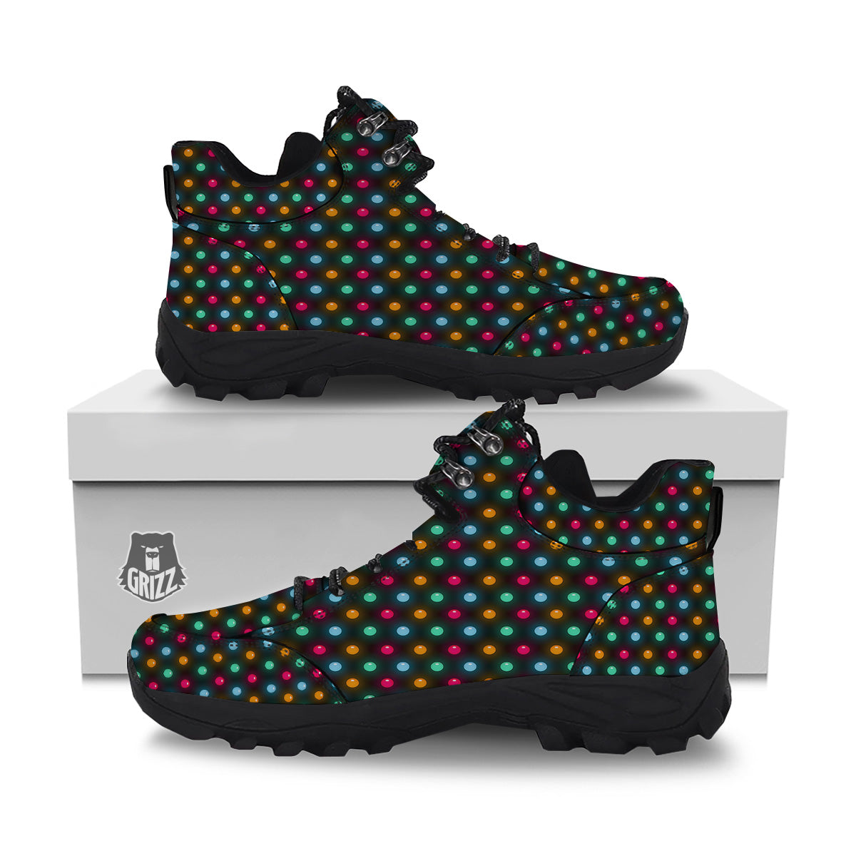 Polka Dot Light Print Hiking Shoes-grizzshop