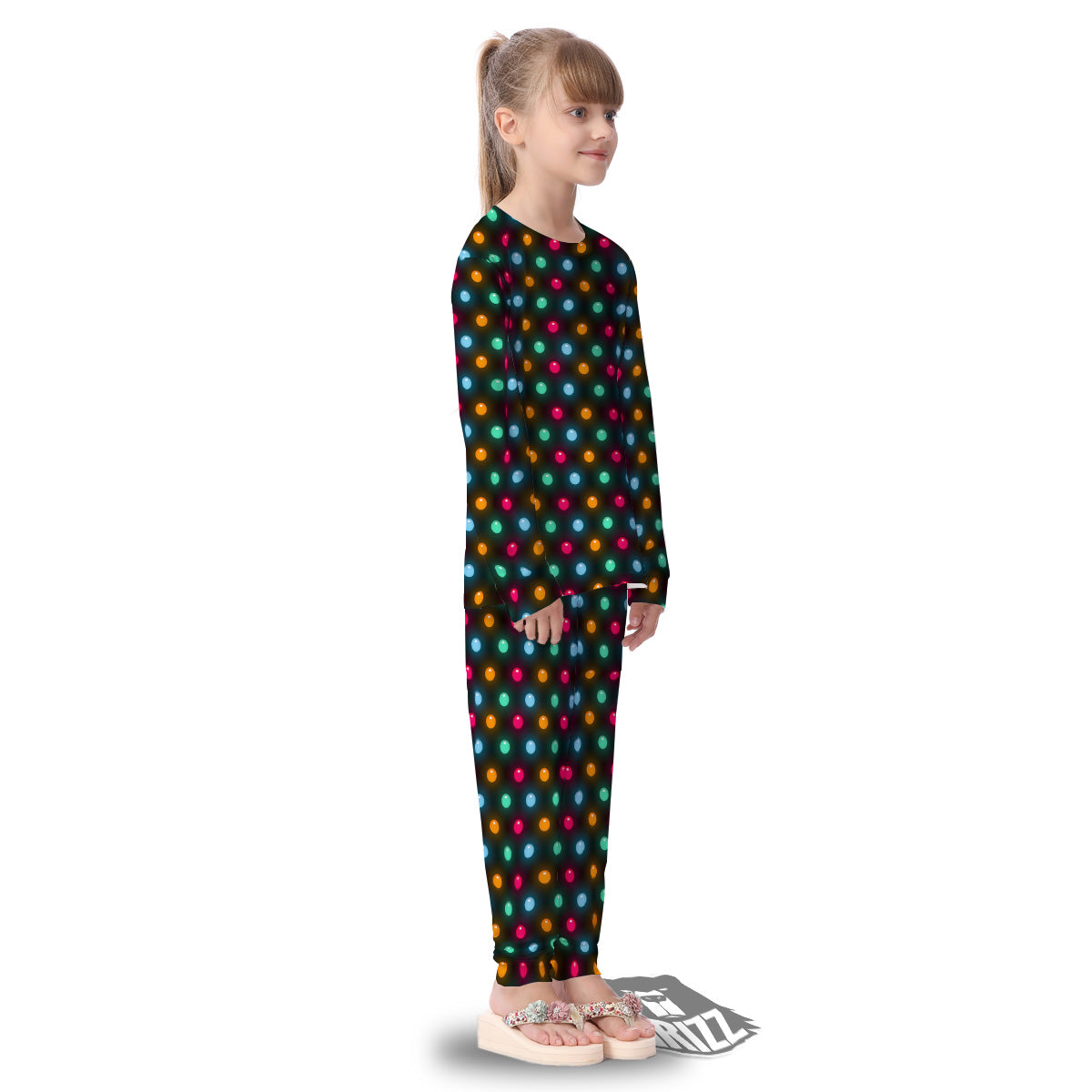 Polka Dot Light Print Kid's Pajamas-grizzshop