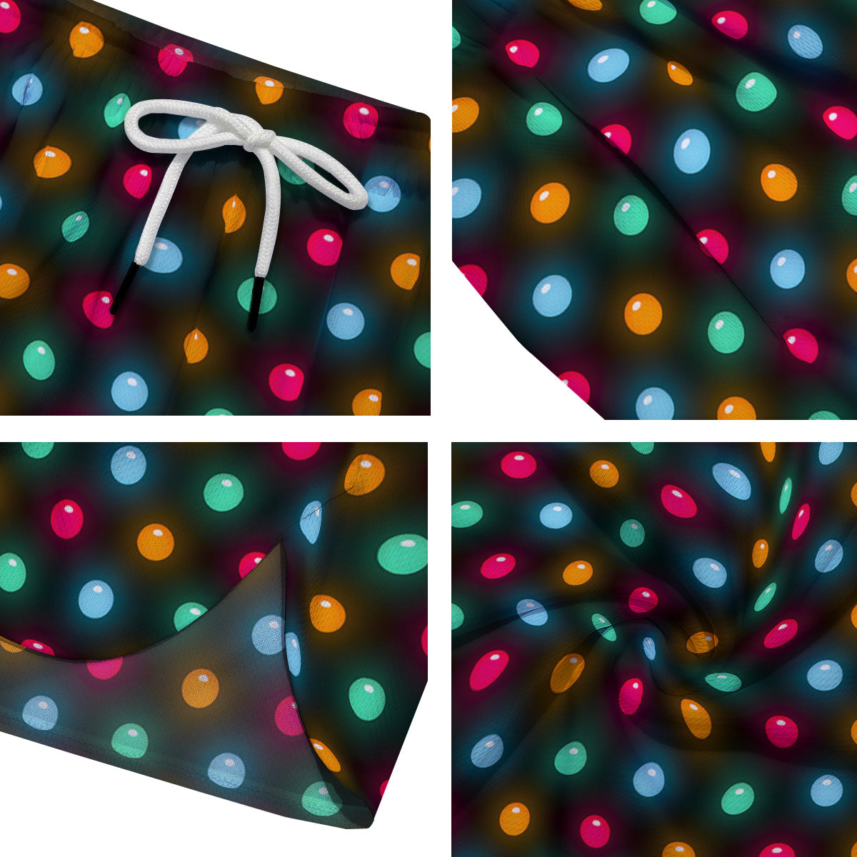 Polka Dot Light Print Men's Running Shorts-grizzshop