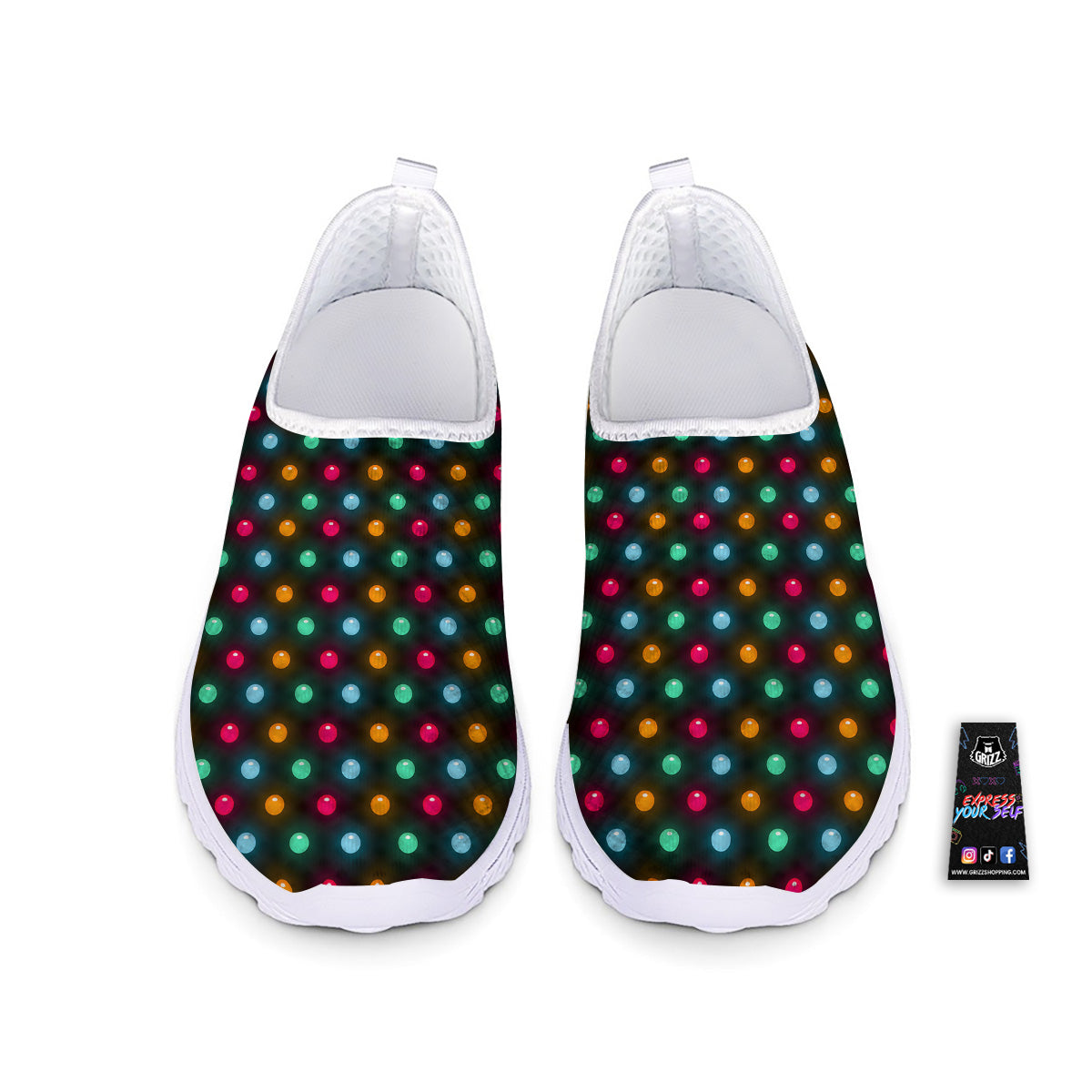 Polka Dot Light Print Nurse Shoes-grizzshop