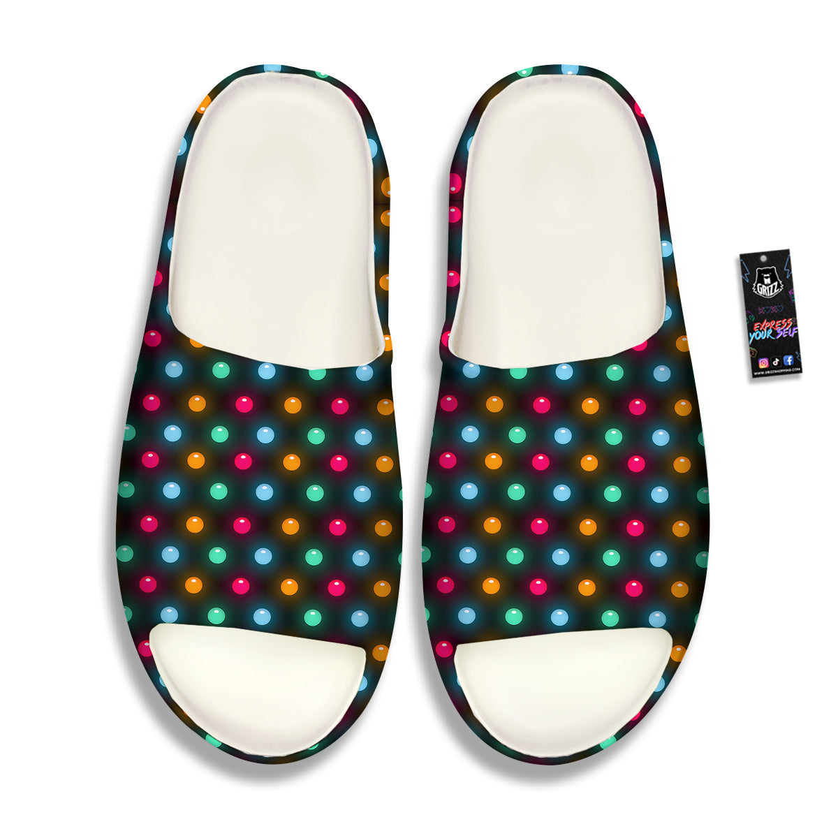 Polka Dot Light Print Sandals-grizzshop