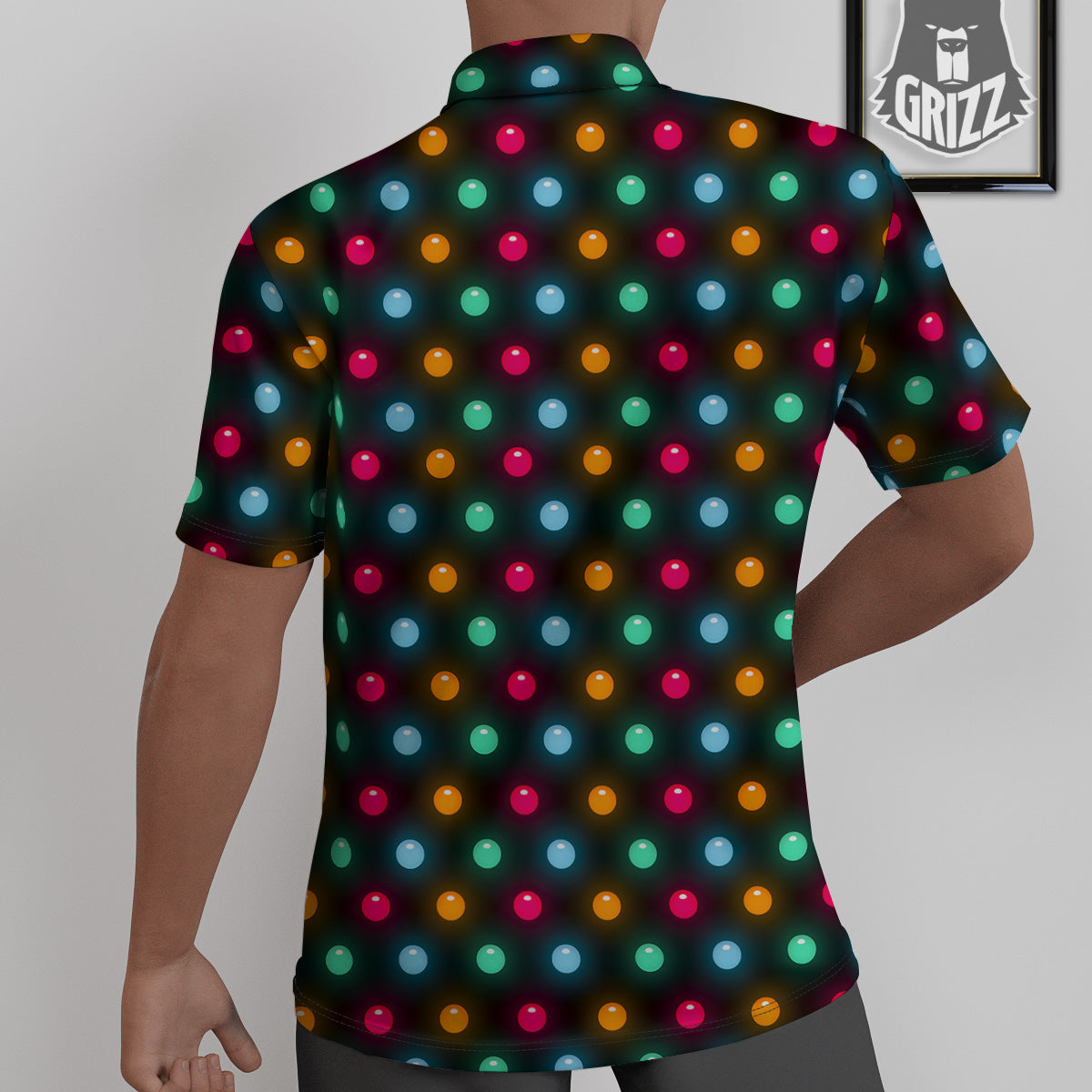 Polka Dot Light Print Untucked Shirts-grizzshop