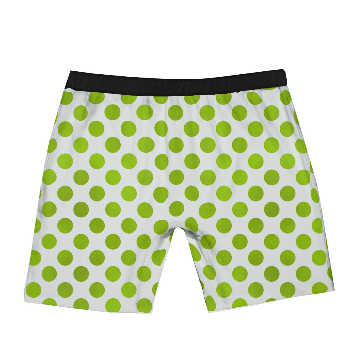 Polka Dot Lime Green And White Print Boxer Briefs-grizzshop