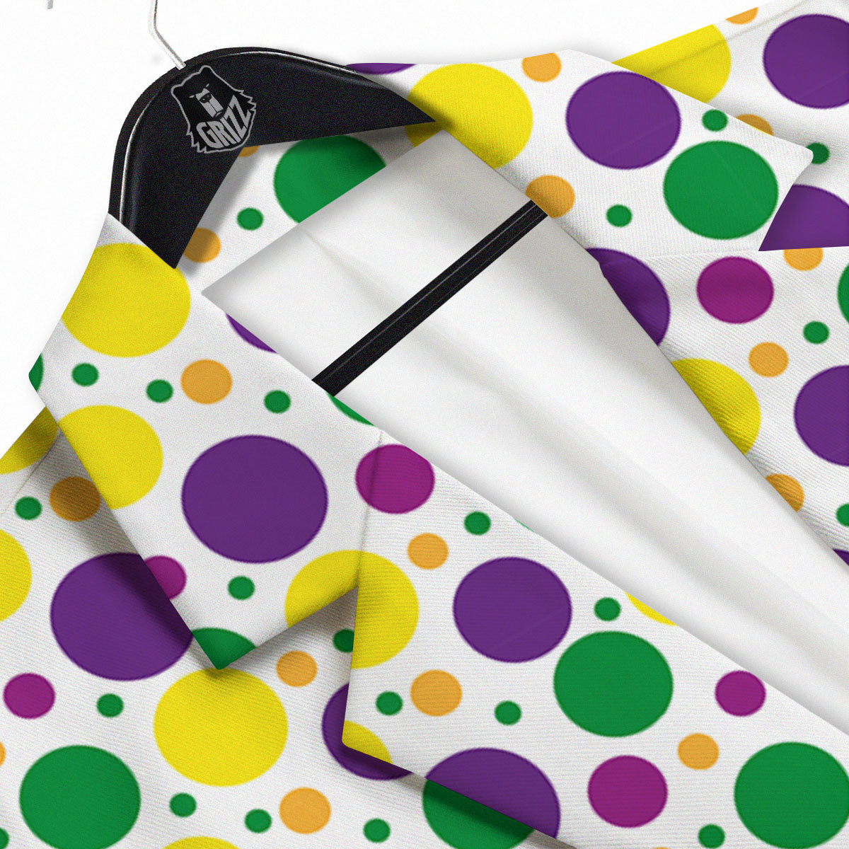 Polka Dot Mardi Gras Print Pattern Men's Sport Coat-grizzshop