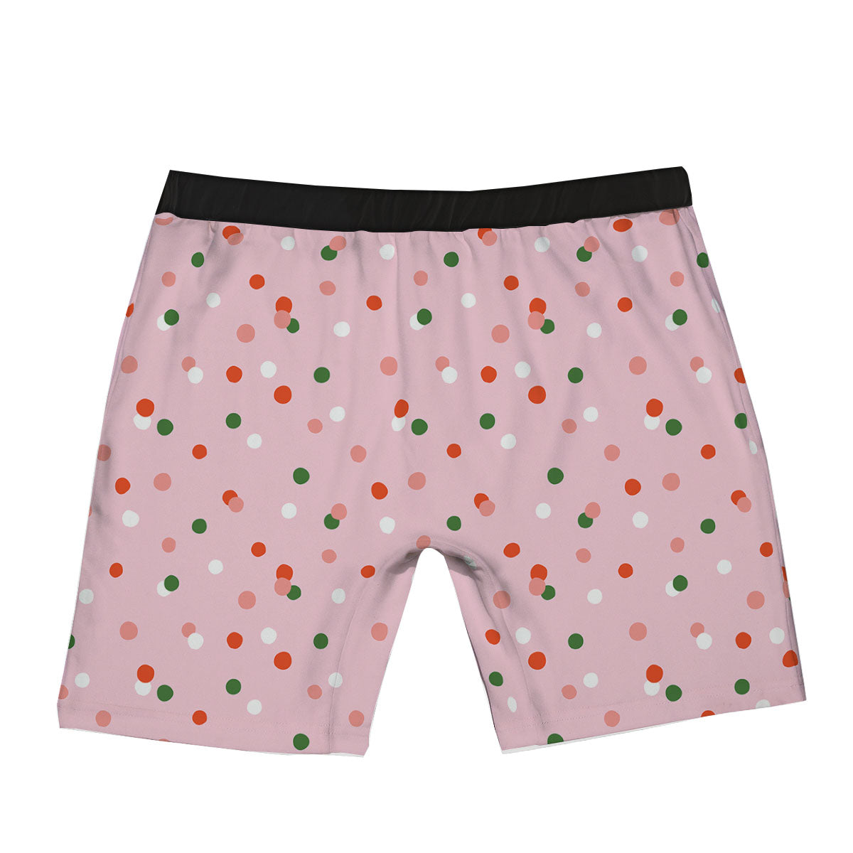 Polka Dot Merry Christmas Print Pattern Boxer Briefs-grizzshop