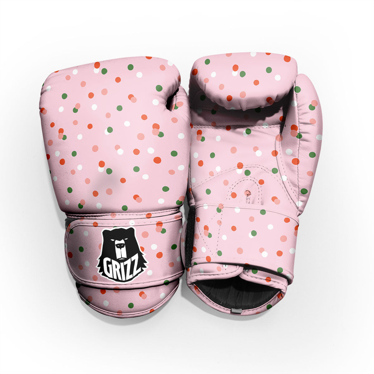 Polka Dot Merry Christmas Print Pattern Pro Boxing Glove