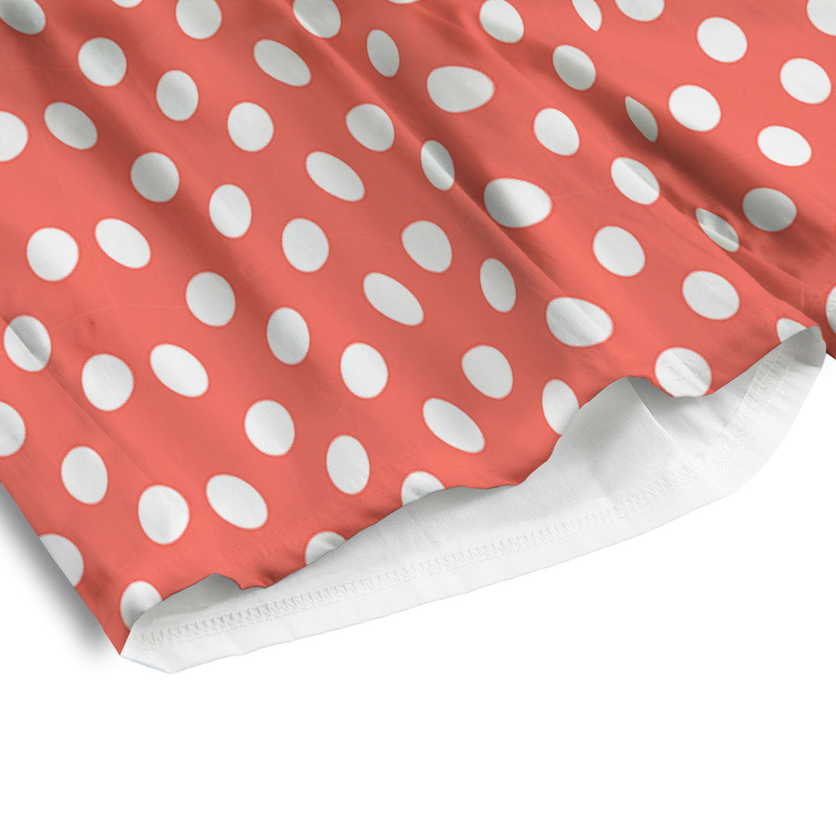 Polka Dot Pastel Red And White Print Men's Athletic Shorts