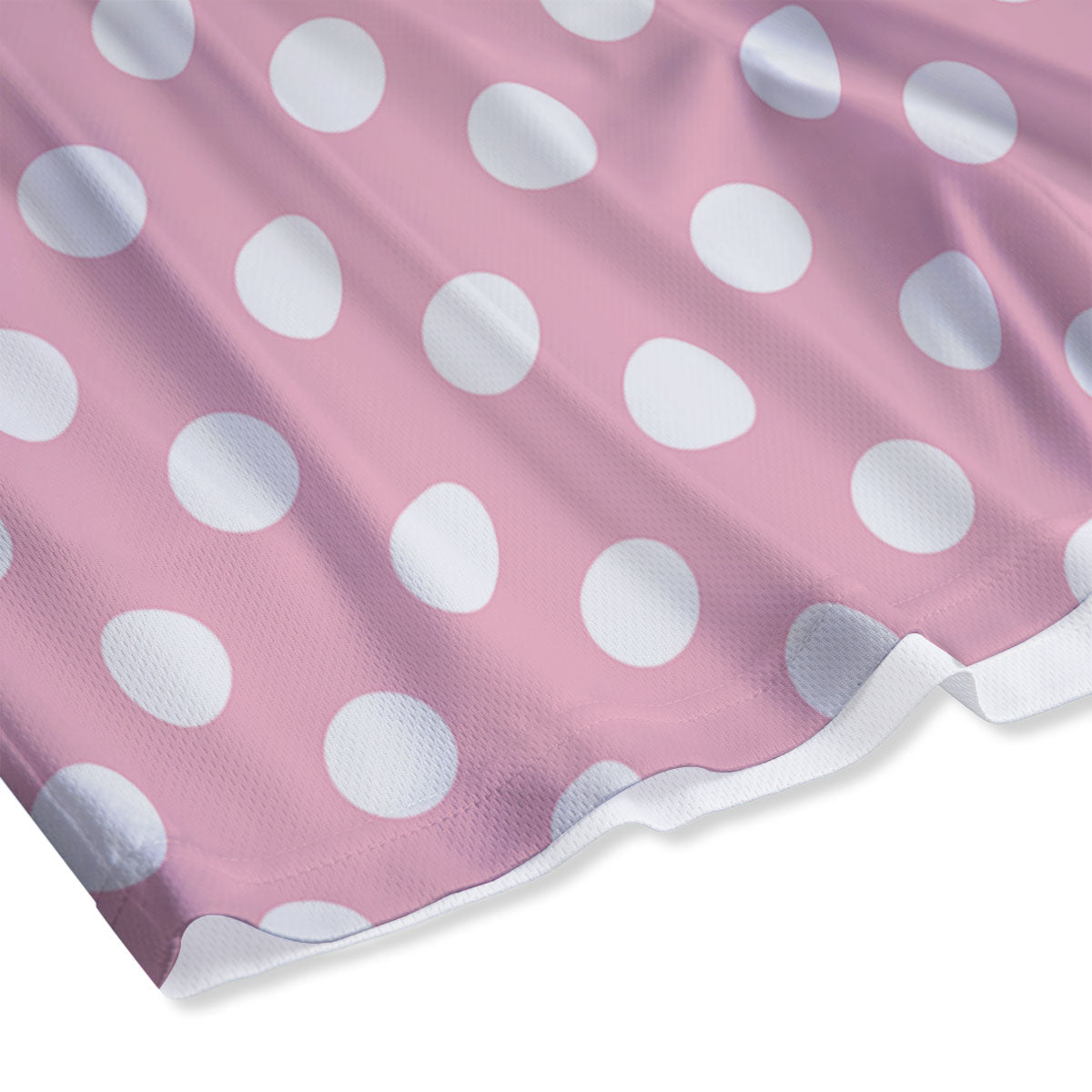 Polka Dot Pink And White Print Mesh Shorts
