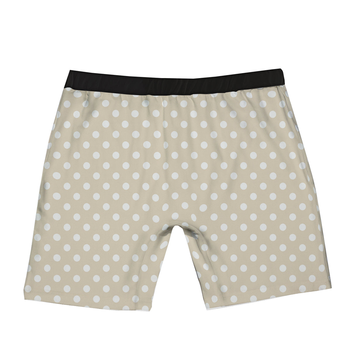 Polka Dot White And Beige Print Pattern Boxer Briefs-grizzshop