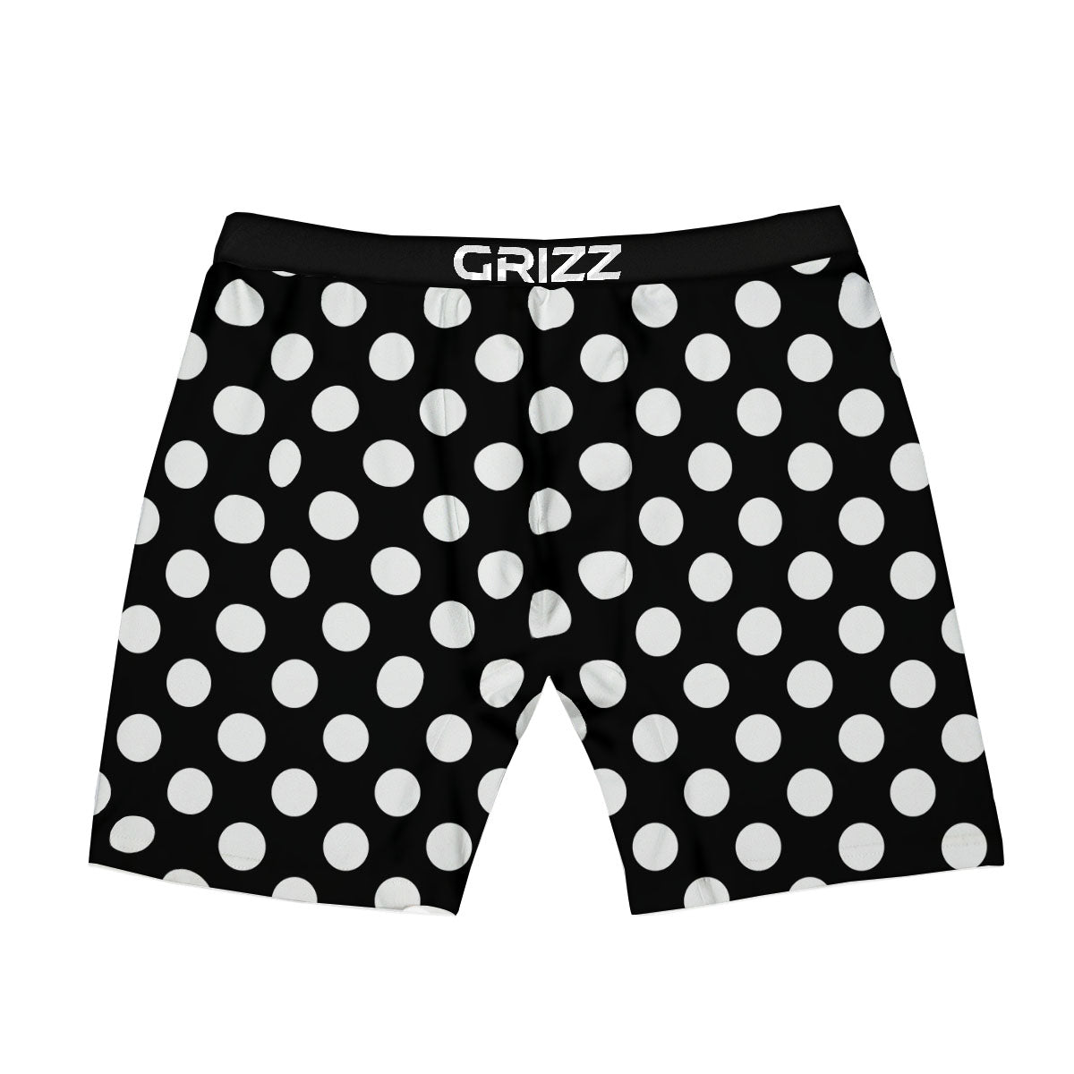 Polka Dot White And Black Print Pattern Boxer Briefs-grizzshop