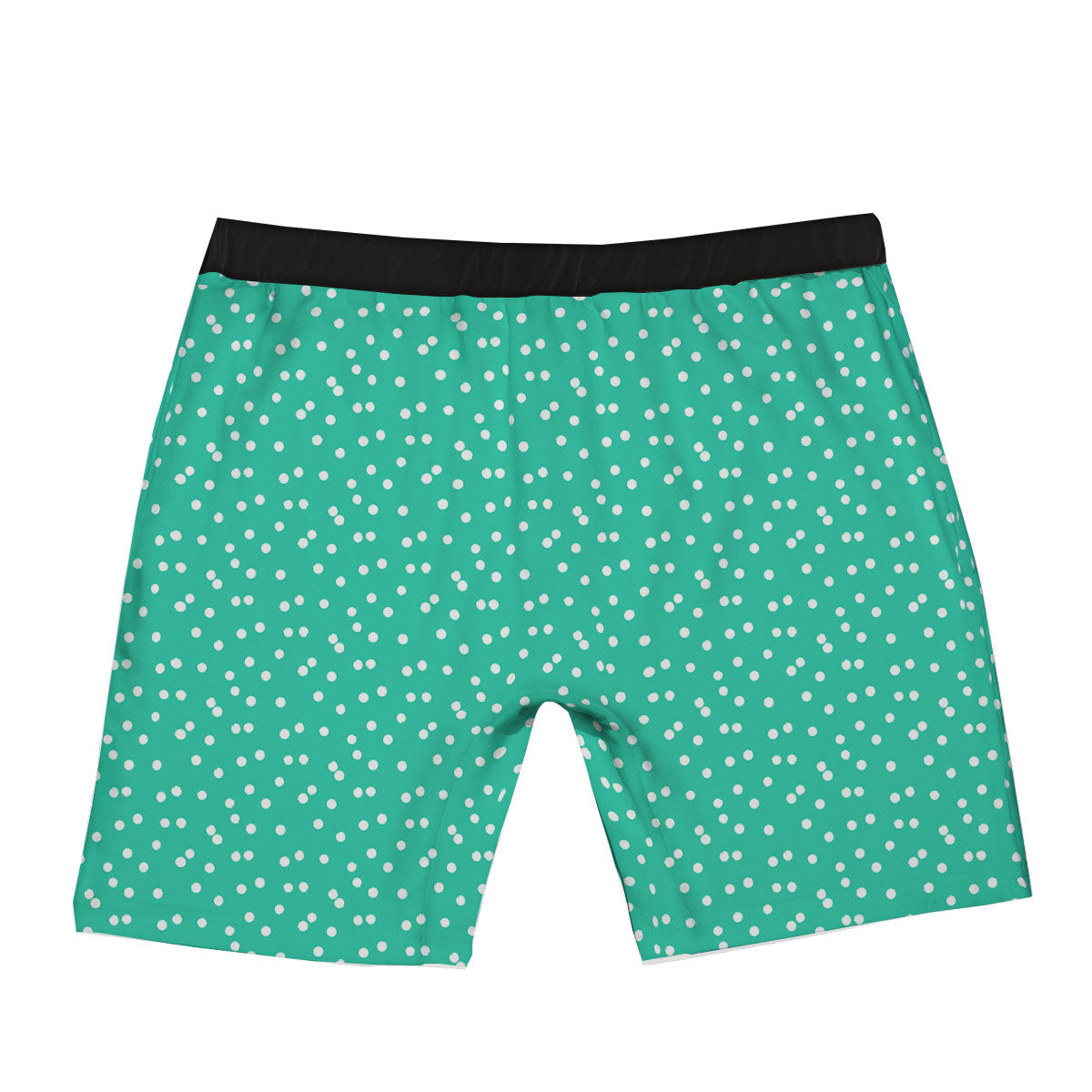 Polka Dot White And Green Print Pattern Boxer Briefs-grizzshop