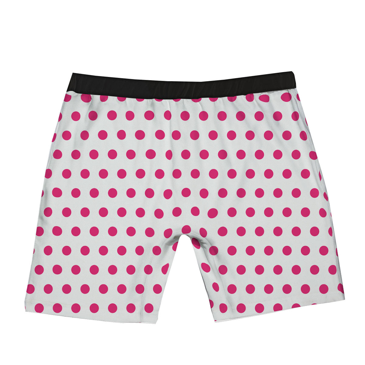 Polka Dot White And Pink Print Pattern Boxer Briefs-grizzshop