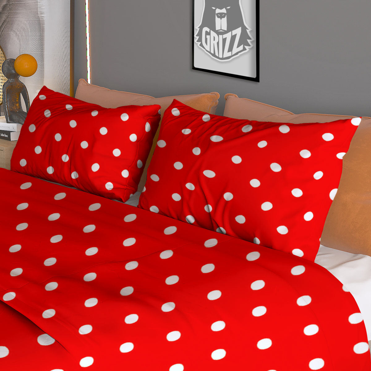 Pizza Teal Print Pattern Duvet Cover Bedding Set