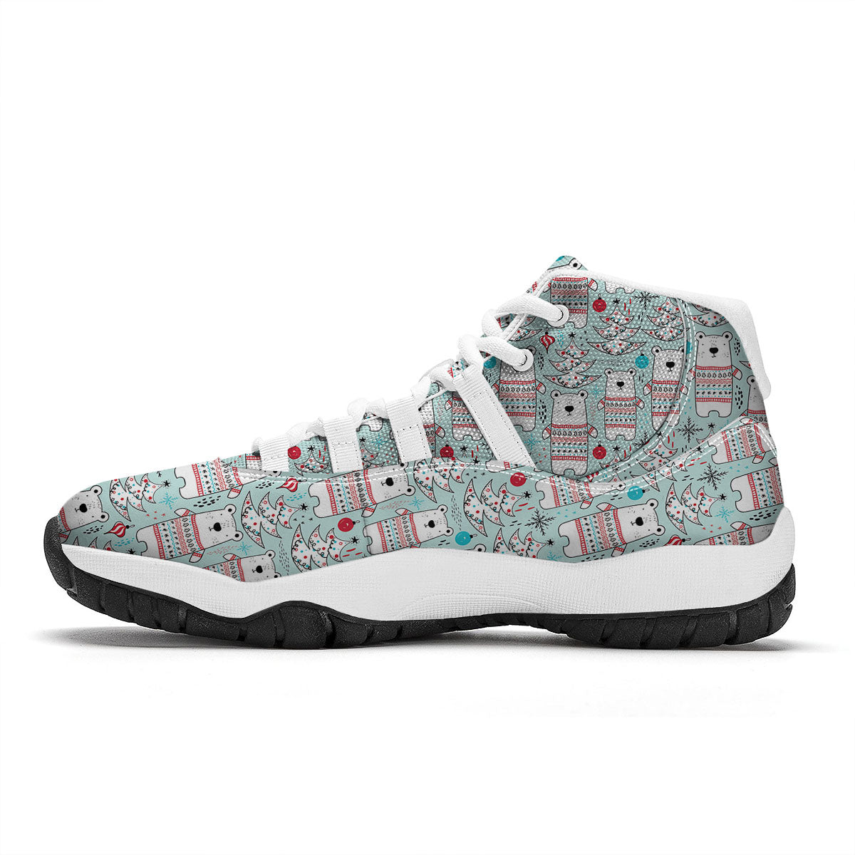 Polor Bear Christmas White Bball Shoes-grizzshop