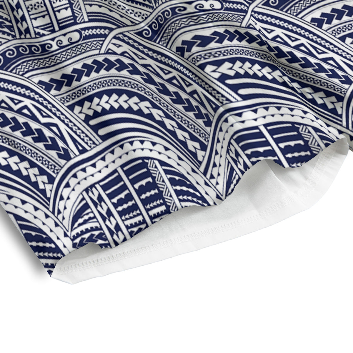 Polynesian Tattoo Blue Maori Print Men's Athletic Shorts