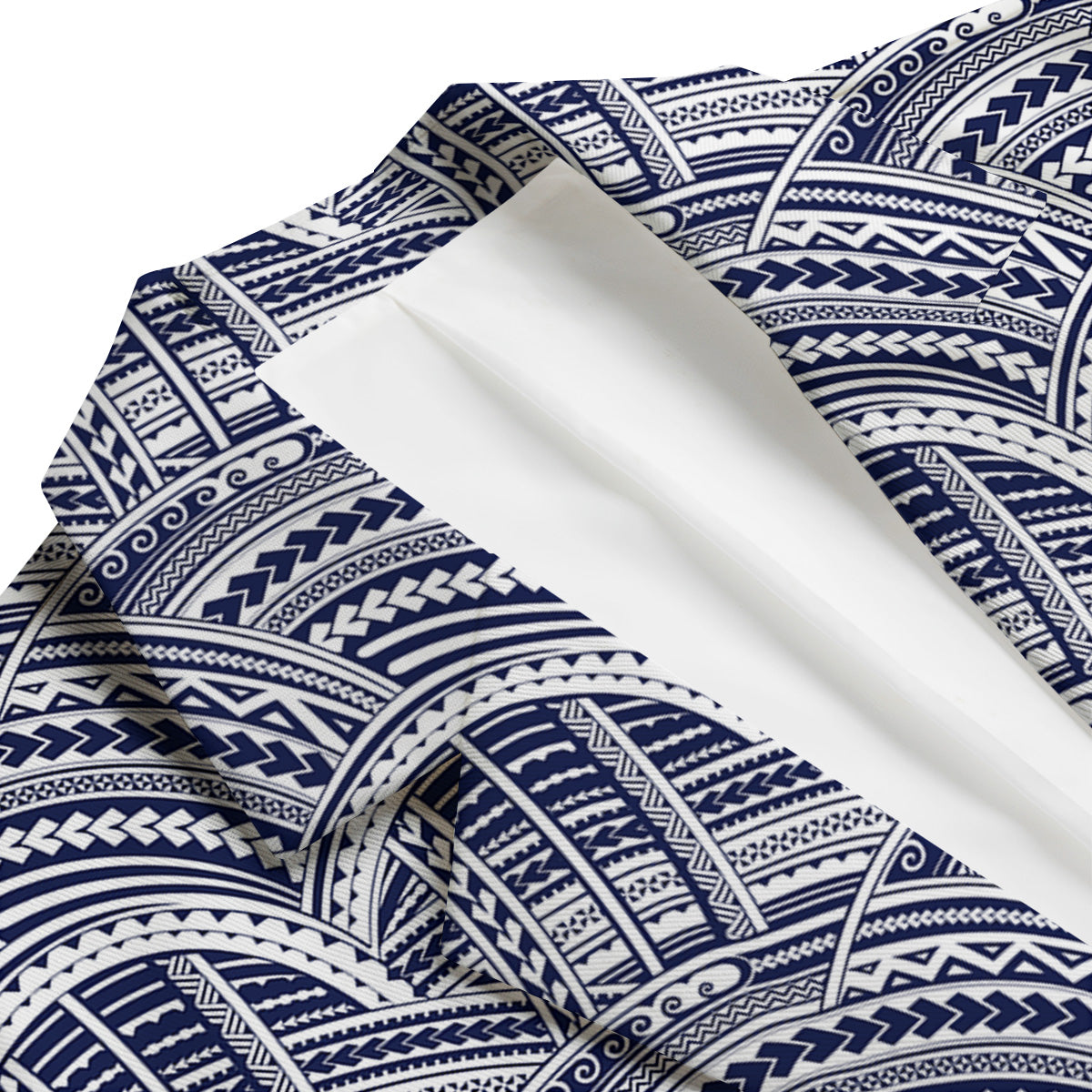 Polynesian Tattoo Blue Maori Print Men's Blazer-grizzshop