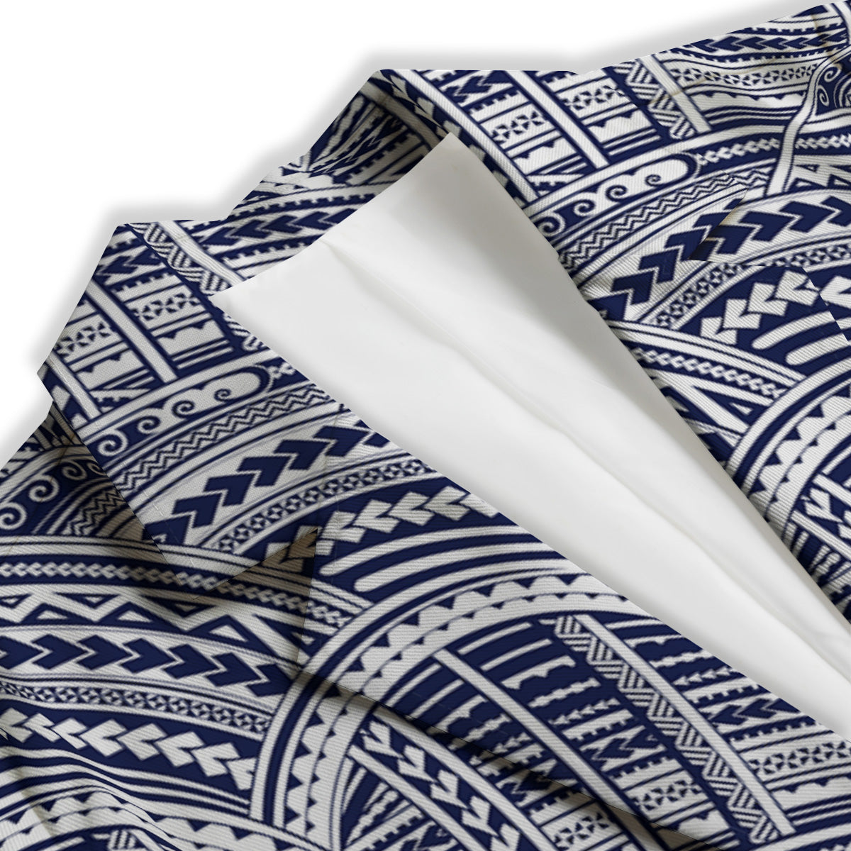 Polynesian Tattoo Blue Maori Print Women's Blazer-grizzshop