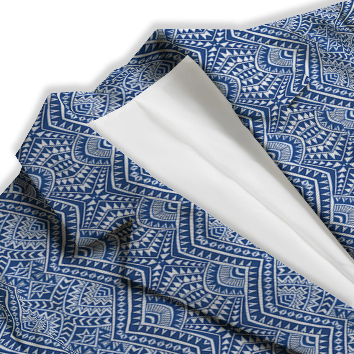 Polynesian Tribal Blue Maori Print Women's Blazer-grizzshop
