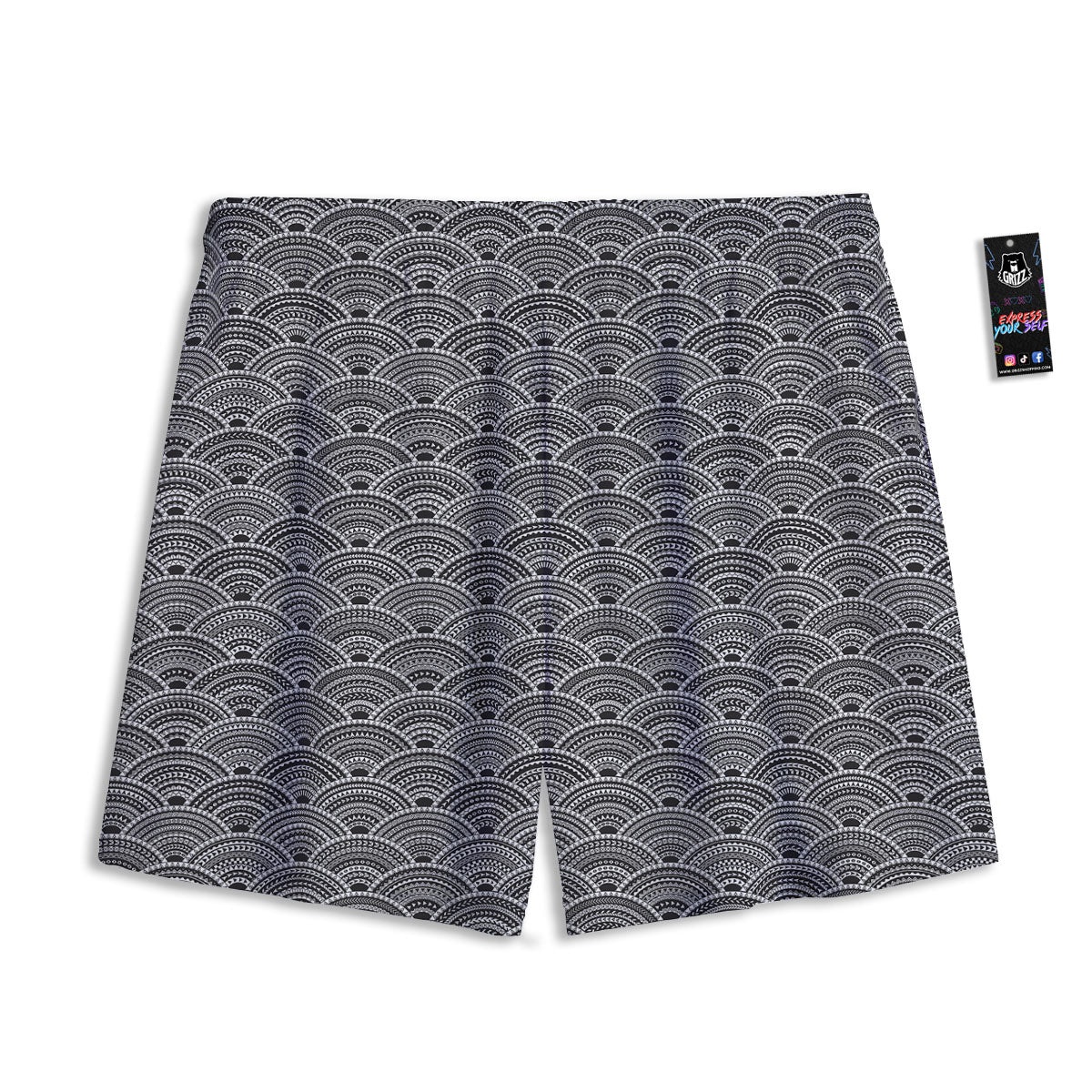 Portrait Dog German Shepherd Print Mesh Shorts