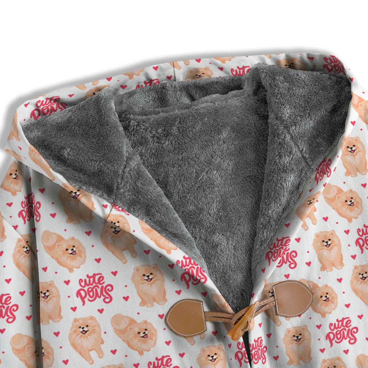 Pomeranian Cartoon Print Pattern Men's Windbreaker Jacket-grizzshop