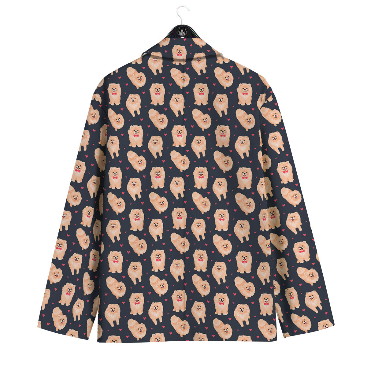 Pomeranian Cute Print Pattern Men's Sport Coat-grizzshop