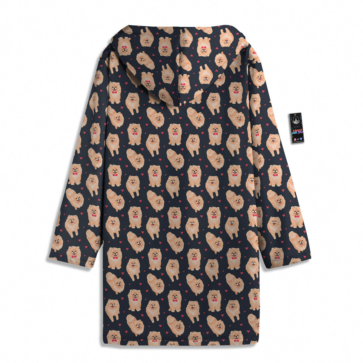 Pomeranian Cute Print Pattern Men's Windbreaker Jacket-grizzshop