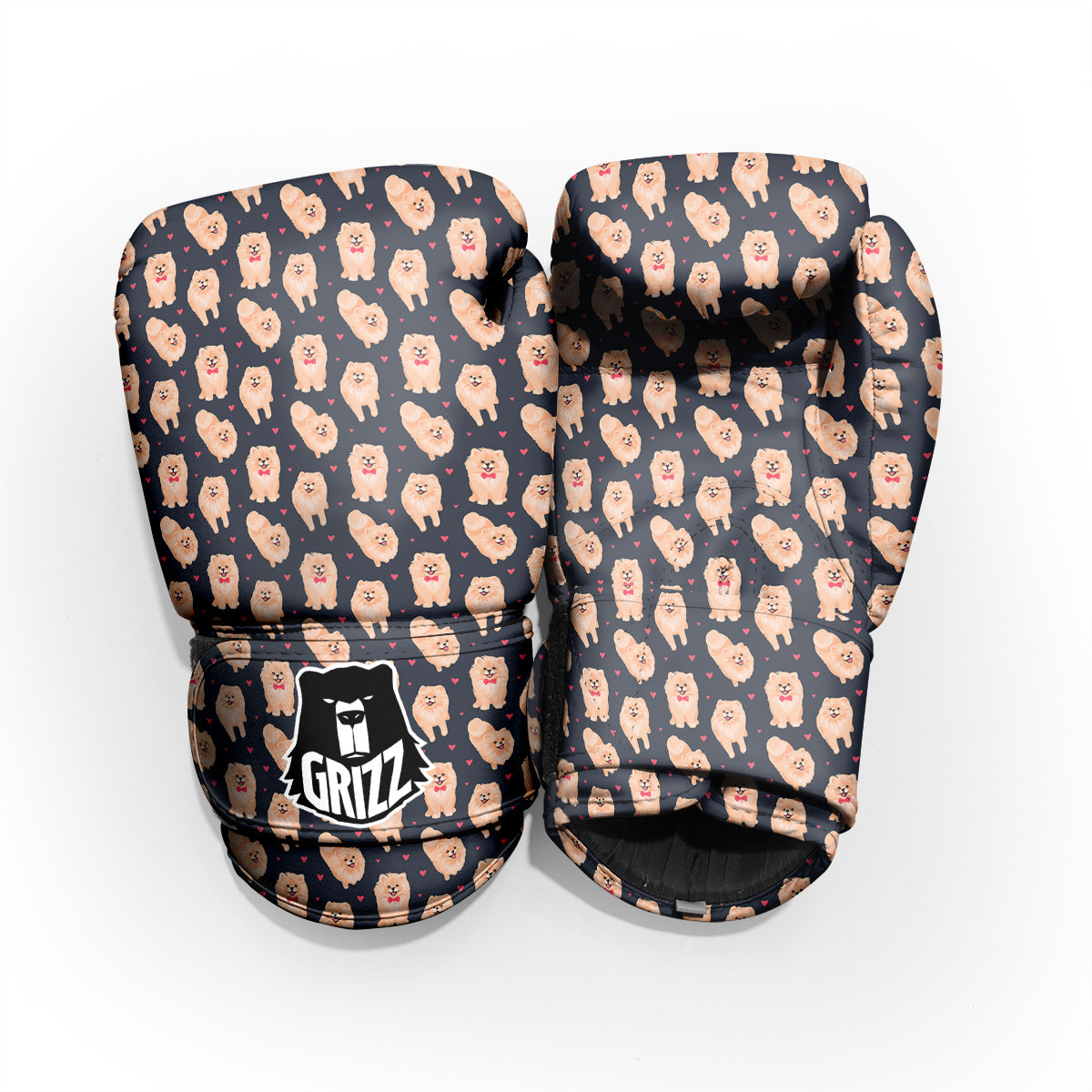 Pomeranian Cute Print Pattern Pro Boxing Glove