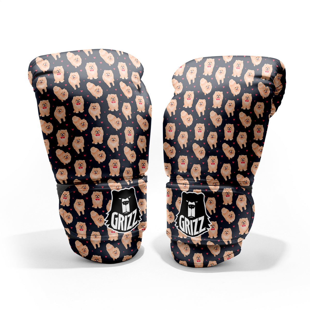 Pomeranian Cute Print Pattern Pro Boxing Glove