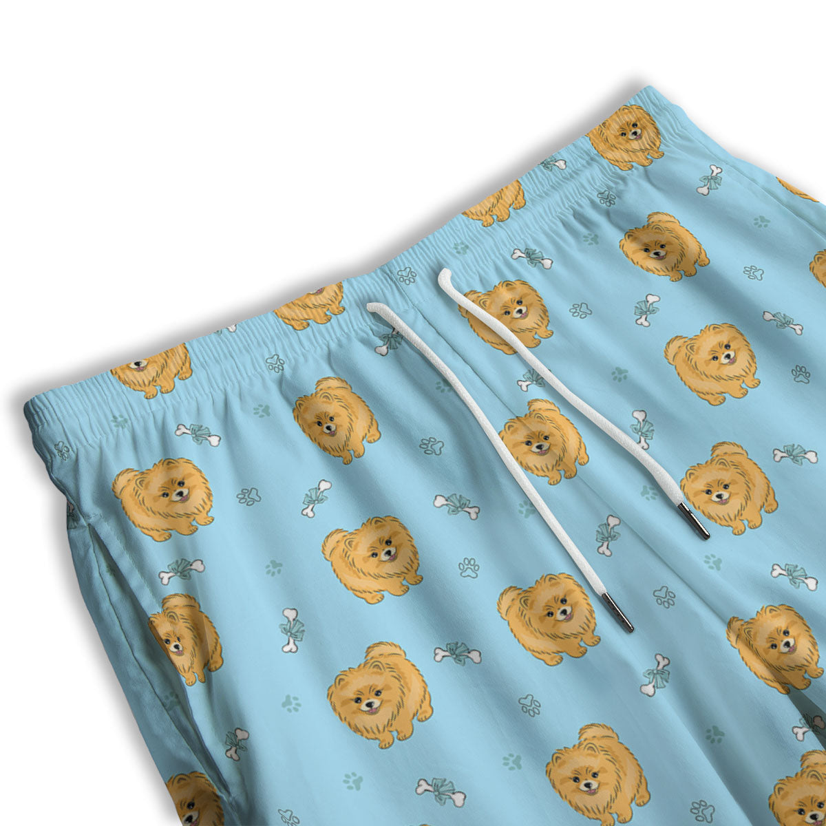 Pomeranian Little Print Pattern Men's Athletic Shorts