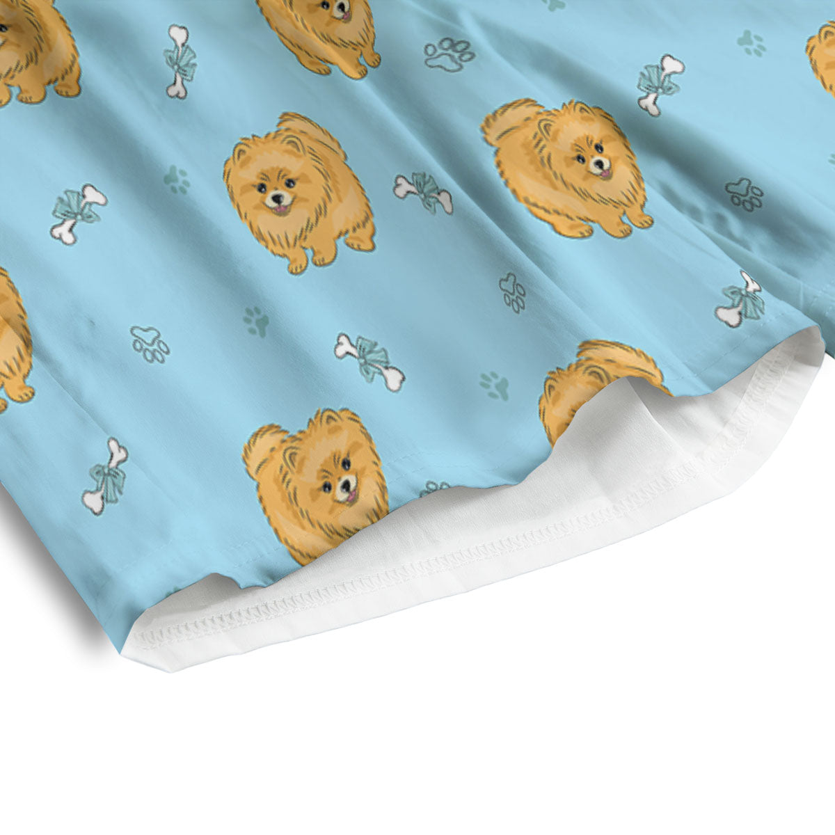 Pomeranian Little Print Pattern Men's Athletic Shorts