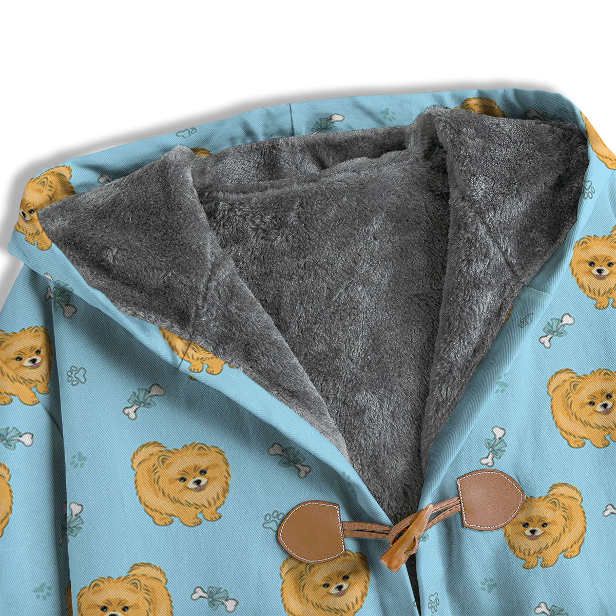 Pomeranian Little Print Pattern Men's Windbreaker Jacket-grizzshop