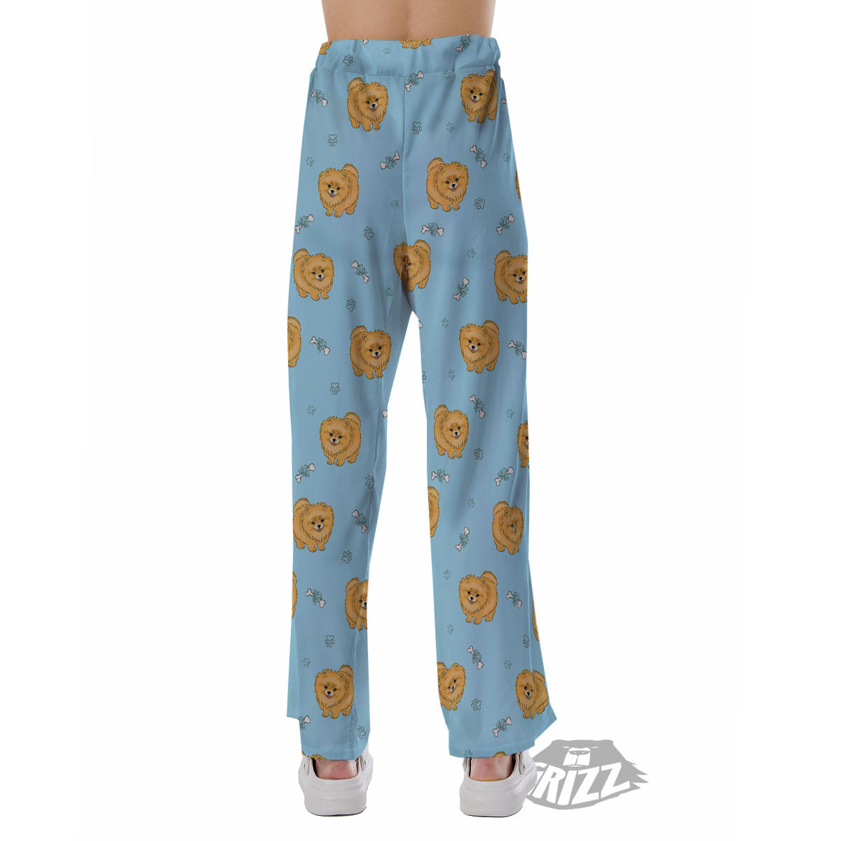Pomeranian Little Print Pattern Pajama Pants-grizzshop