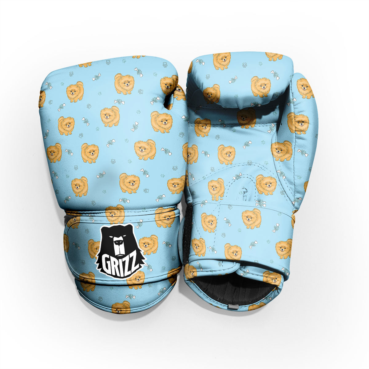 Pomeranian Little Print Pattern Pro Boxing Glove