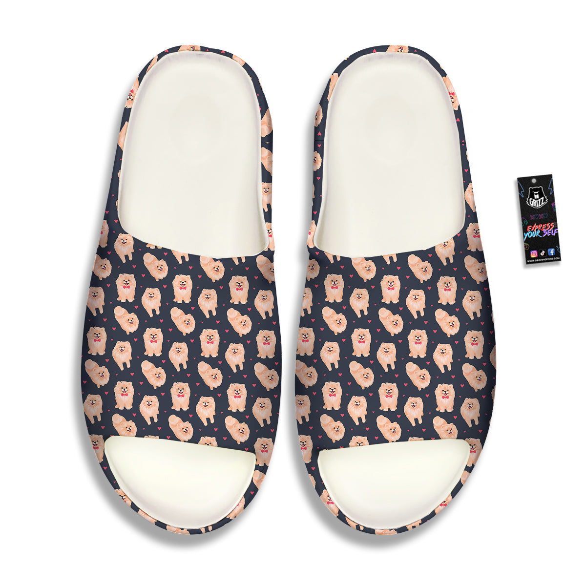 Pomeranian Cute Print Pattern Sandals-grizzshop