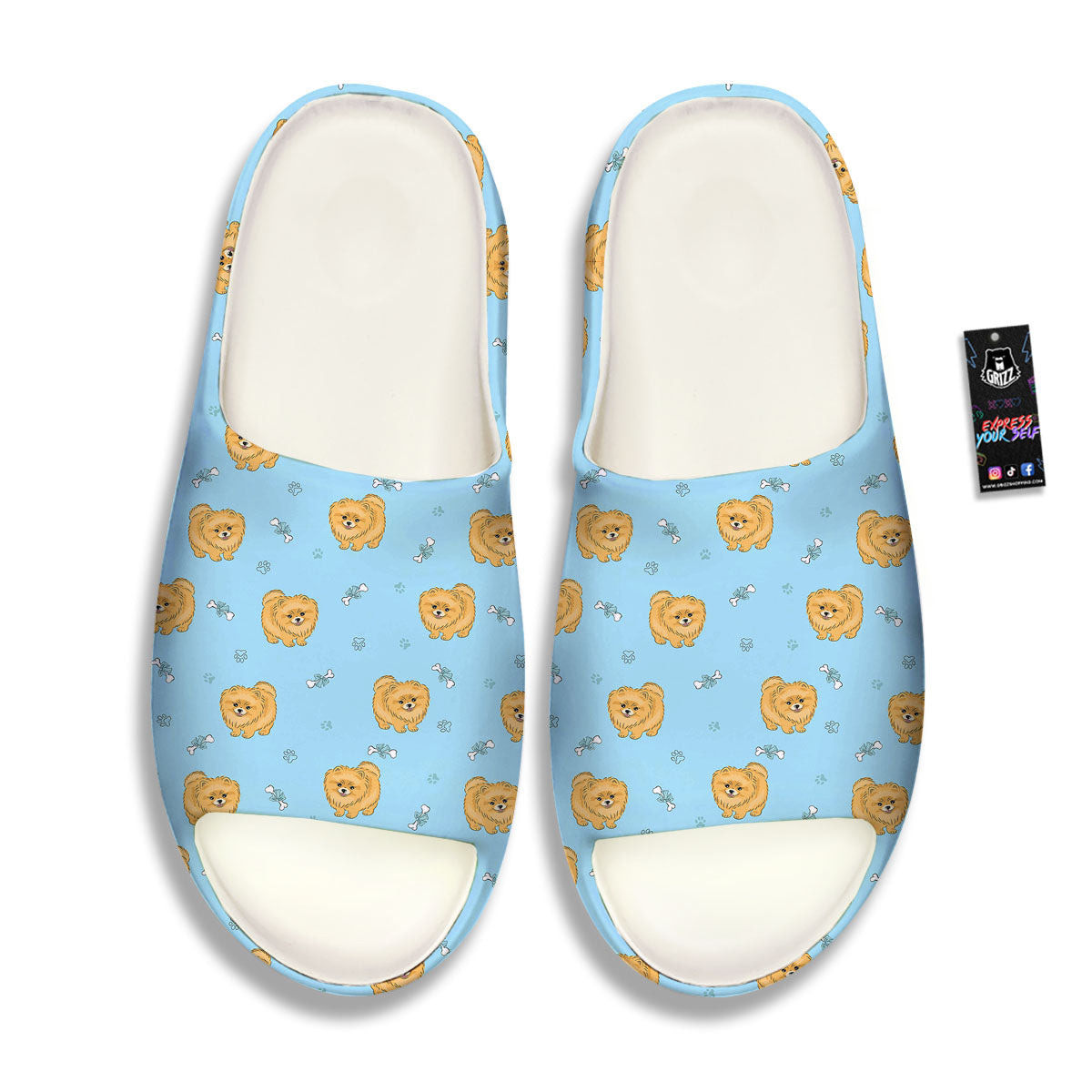 Pomeranian Little Print Pattern Sandals-grizzshop