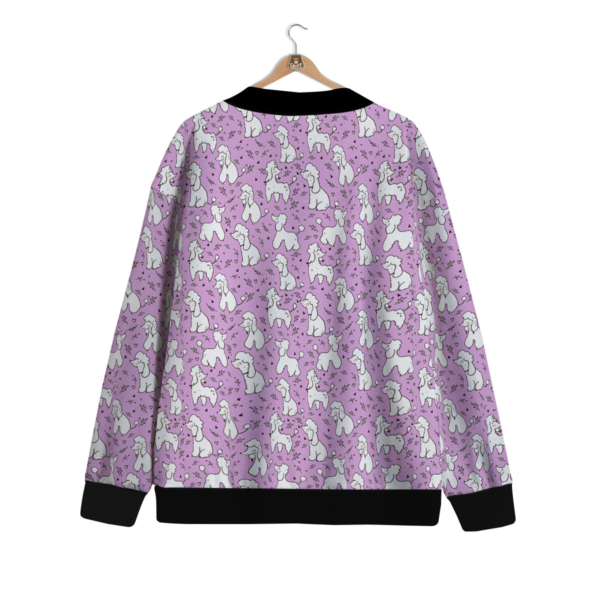 Poodle Cute Print Pattern Cardigan-grizzshop