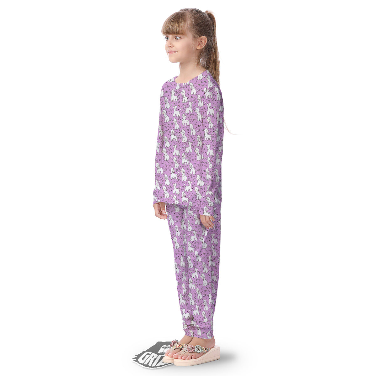 Poodle Cute Print Pattern Kid's Pajamas-grizzshop