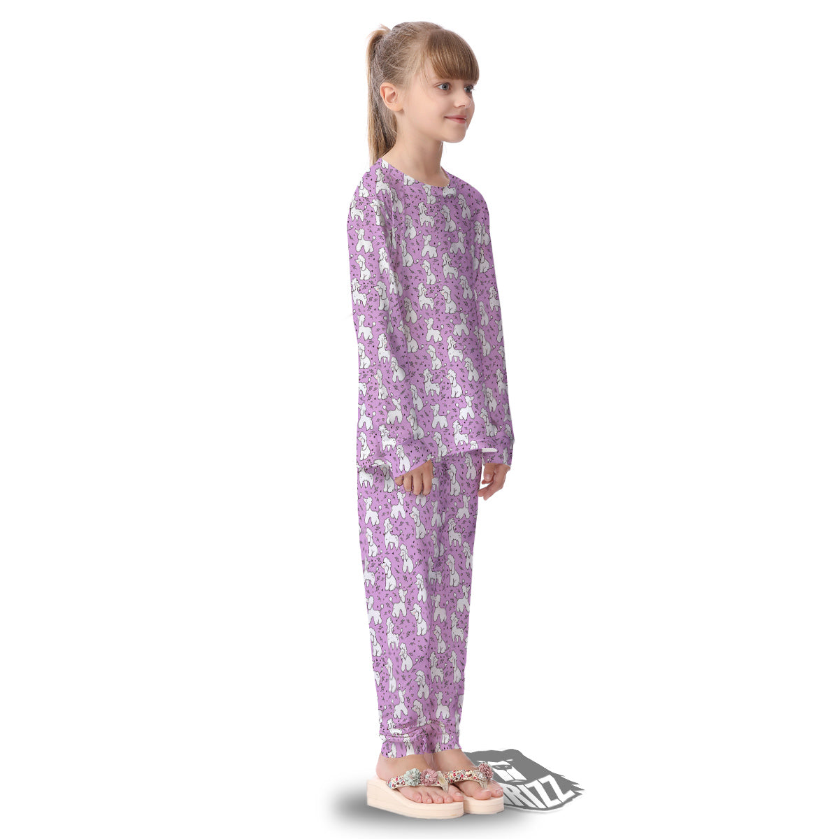 Poodle Cute Print Pattern Kid's Pajamas-grizzshop