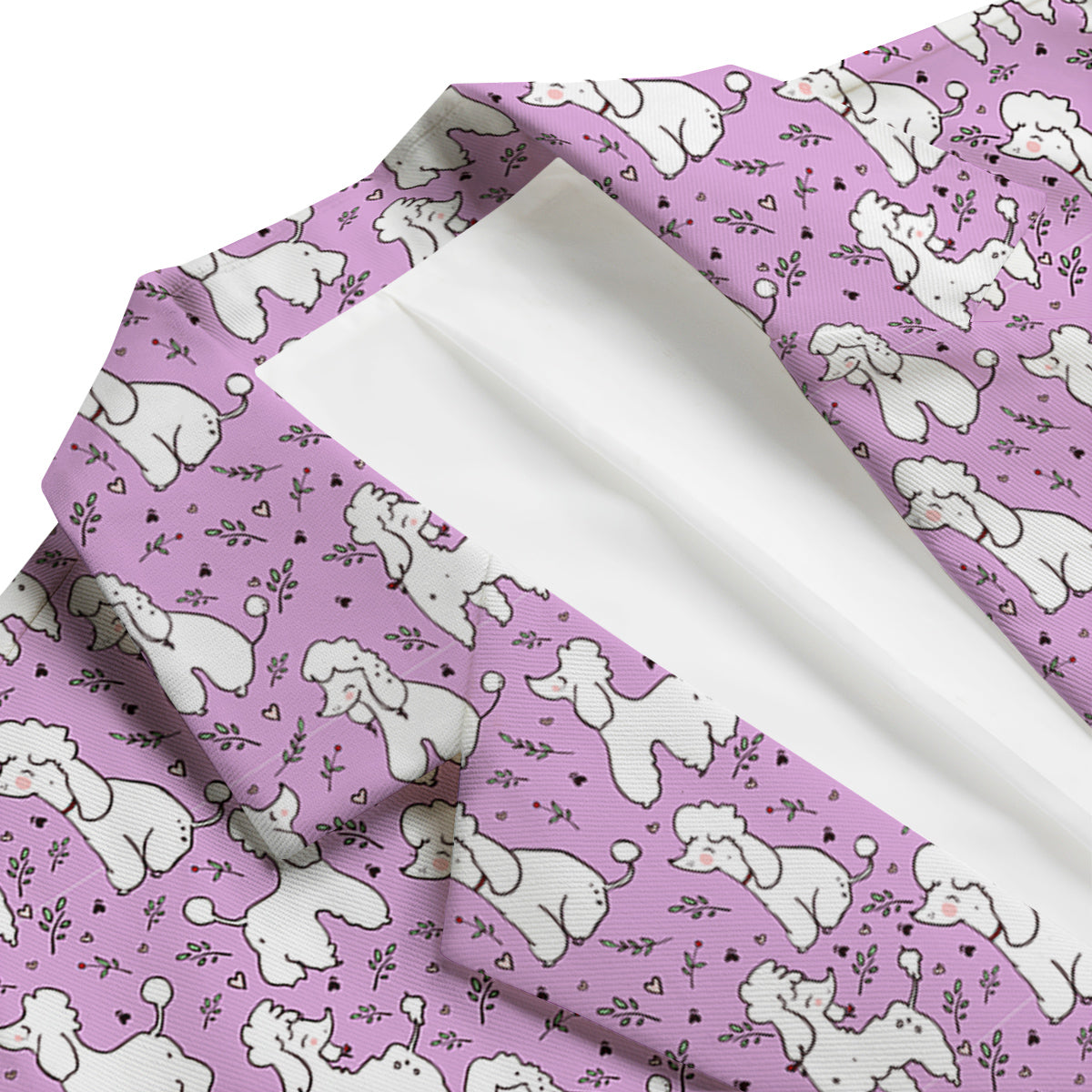 Poodle Cute Print Pattern Men's Blazer-grizzshop