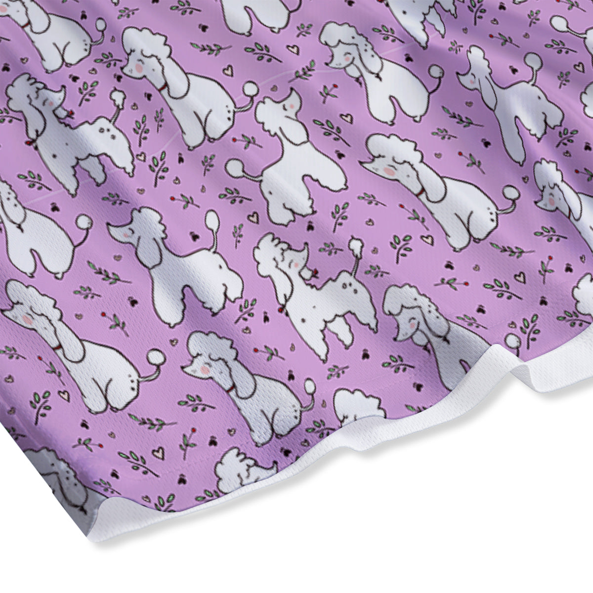 Poodle Cute Print Pattern Mesh Shorts-grizzshop