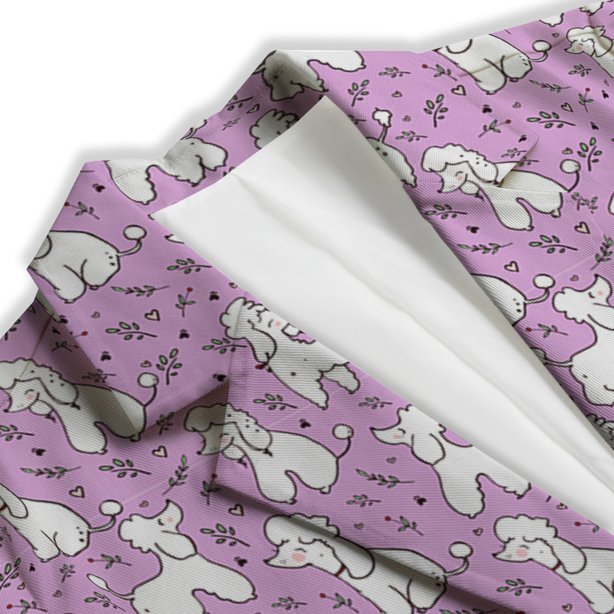 Poodle Cute Print Pattern Women's Blazer-grizzshop