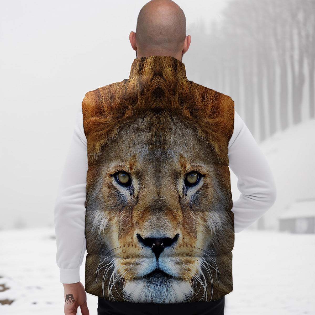 Poodle Dog Print Pattern Down Vest