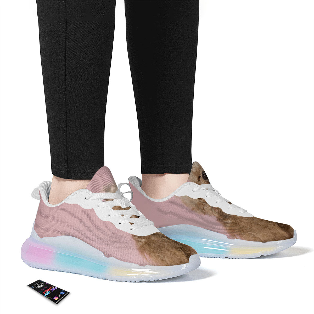 Poodle Princess Print Running Sneakers-grizzshop