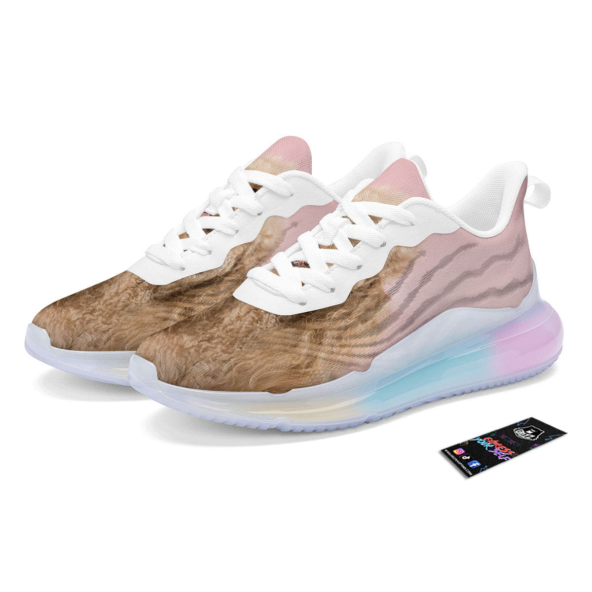 Poodle Princess Print Running Sneakers-grizzshop