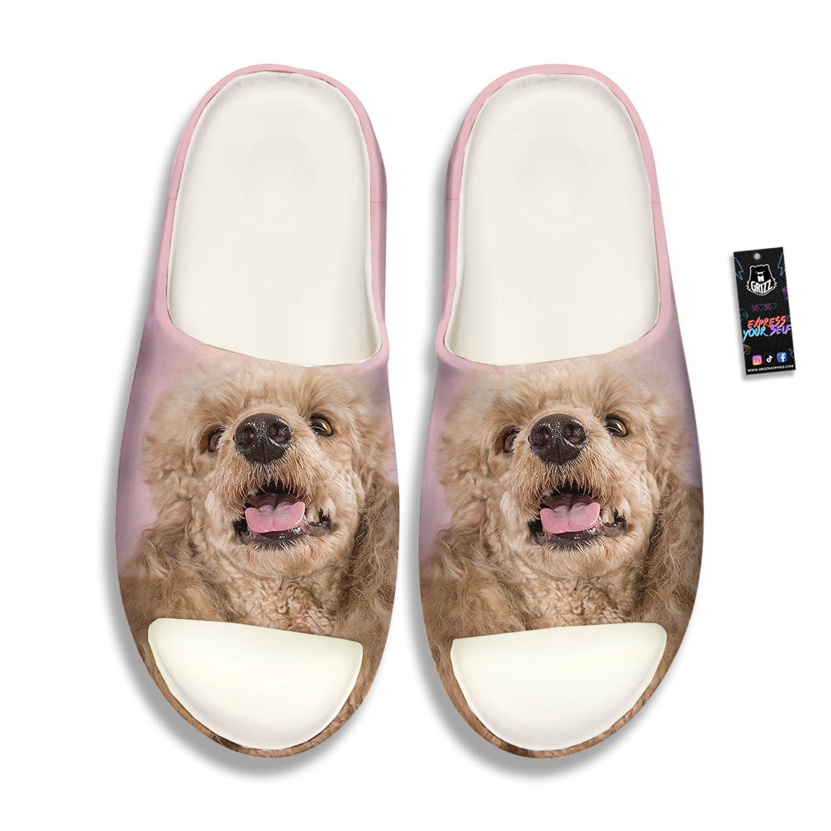 Poodle Princess Print Sandals-grizzshop